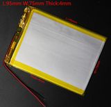 407595 4000 mAh 3.7 V Polymer Lithium Batterytablet Battery