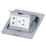 10A 250V Square Silver Welding Spring Type Floor Socket