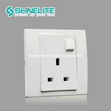 Professional 13A Plastic Plate 1 Gang Switch Socket