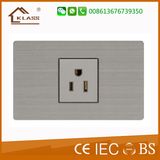 Reliable Quality Brushed Stainless Steel 3pin Power Socket