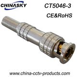 CCTV Connector Male BNC with Screw and Long Metal Boot (CT5046-3)