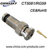 CCTV Cable Male Compression Connector BNC (CT5081/RG59)