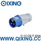 IP44 Blue 3 Pin Industrial Plug Socket
