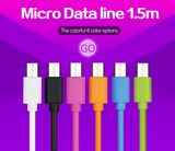 High Speed Mutiple Colors 1.5m USB Cable for Micro Port