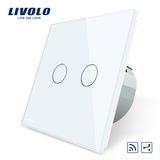 Livolo 2gang 2way Glass Panel Remote Wall Touch Switch Vl-C702sr-11