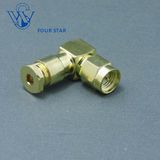 SMA Male Right Angle Clamp Connector for Rg316 Cable