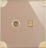 British Standard TV Plus Telephone Socket Flat (N3)