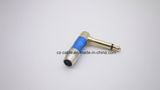 6.35mm AV/TV Microphone Plug, Right Angle with Gold Plated