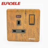 Wooden Spray Switched 13A Socket with Indicator