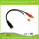 3.5mm Stereo Plug to 2RCA Y Splitter Audio AV Cable