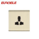 Universal Aluminum Plate Champagne Gold 3 Pin Mf Socket