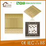 3 Gang 2way Square Button Crystal Electrical Switch