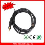 3.5mm Stereo Audio Extension Cable Black 1.5m Length