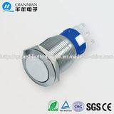 19mm 1no Nc/2no 2nc Resetable Self-Locking Flat IP67 Ik10 Push Button Switch