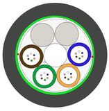 24 Cores Sm Fiber Optic Cable for Duct