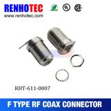 F Female Straight Connector Electrical Pin Coax Connector