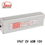 60W 15V 4A Waterproof LED Switching Power Supply with IP67