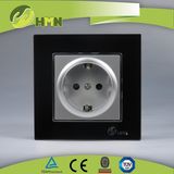 TUV Certified European Standard black Glass Schuko Socket