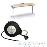 Sockets Retractable Cable Reel 220V
