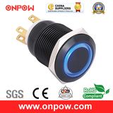 Onpow 19mm Metal Pushbutton Switch (LAS1GQ-11E/B/12V/A, CE, CCC, RoHS Compliant)