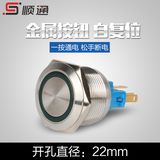 Professional Factory IP65 22mm Anti-Vandal Ring Illuminated Momentary 1no 1nc Stainless Steel Pushbutton Switch