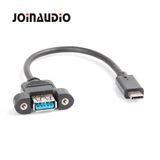 Type C USB-C Male to USB 3.0 a Female OTG Adapter Cable with Panel Mount Screws (9.3119)