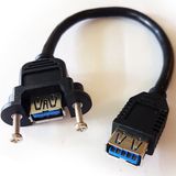 USB a V3.0 Female to Socket Coupler/Joiner Patch Cable– Panel Mount Adapter (9.3105)