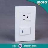 American Standard Wall Switch with 3 Pin Socket
