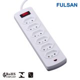 6 Way Universal Extension Power Strip with Switch