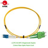 LC/PC to Sc/APC Duplex Singlemode 2.0mm Fiber Optic Patch Cable