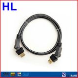 Right Angle Rotatable HDTV Set Top Box HDMI Cable