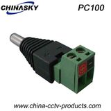 5.5X2.1mm CCTV Male DC Connector with Screw Terminal (PC100)