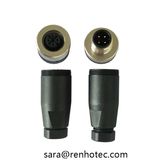 M12 Cable Connector Plastic Screw Type M12 Waterproof Connector