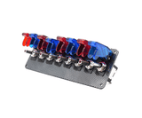 12V Racing Car Ignition Switch 4 Blue & 1 Red Toggle Button Panel
