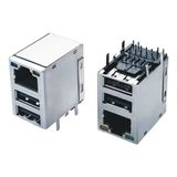 2 USB Port Combo 1000 Base-T RJ45 Connector