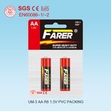 1.5V Farer Super Heavy Duty Dry Battery (R6 AA, Um-3)