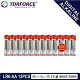 Mercury&Cadmium Free China Supplier Digital Alkaline Battery (LR6-AA 12PCS)