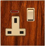 British Standard 13A Square-Pinned Switched Socket with Neon (N5)