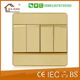 British Standard Dedicated Aluminum Four Gang Wall Switch