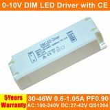 30-46W 0-10V Dimmable Isolated Panel Light LED Driver with Ce QS1204