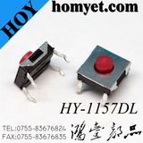 6.5*6.5mm DIP Type 4p Micro Tactile Switch with Red Button