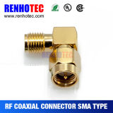 Right Angle SMA Coaxial Adapter Male to Female SMA Connector