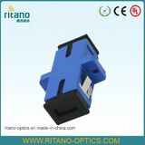 Sc Simplex Singlemode Fiber Optic Patch Cables Mating Adapter W/Flange Blue Low Loss 0.15dB