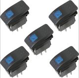 Waterproof Bar Carling Blue LED Light Rocker Switch for Car Marine Boat