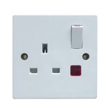 Bakelite 1 Gang 13A Electrical Switched Socket with Lamp