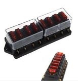 Universal Car Truck Van 8 Way Circuit Standard Blade Fuse Box Block Holder 1-40A