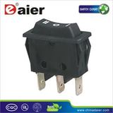 on-off-on Black 3 Way Rocker Switch