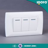 Igoto American Type 3 Gang 10A Wall Switch