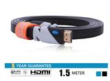 High Speed 1.5m/5ft HDMI Flat Cable 1.4V W/ Ethernet 3D