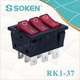 3 Gang Rocker Switch Fan Switch CQC 250V 16A T100